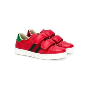 Gucci Kids Red GG logo sneakers